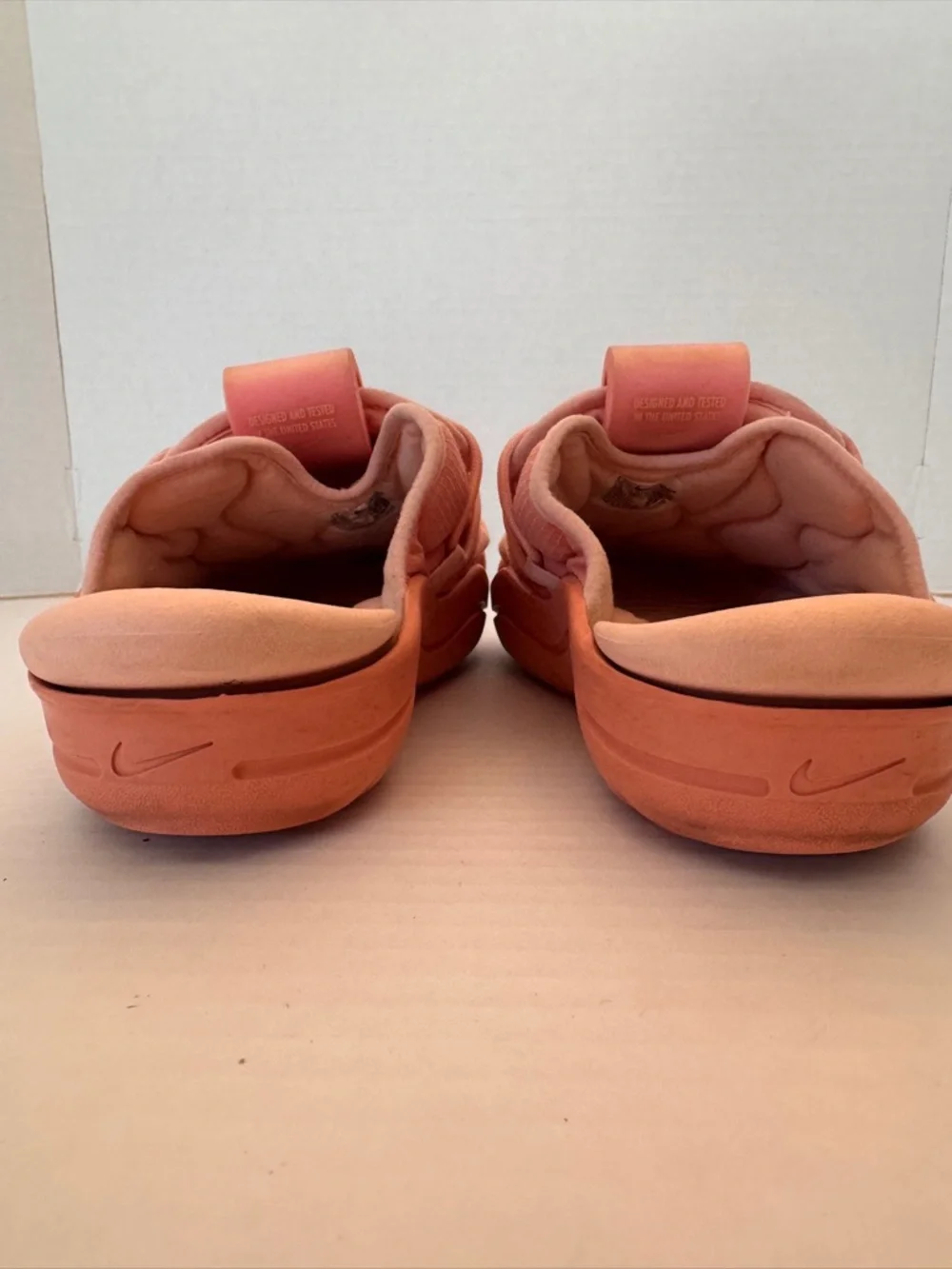 NIKE Mens 11 Offline 3.0 Quilted Mule Peach Coral Slides Comfort Slip On